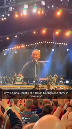 Wake Up NJ ☕ on Instagram: "Why is Chris Christie at a Bruce Springsteen show in Germany? 😵‍💫"