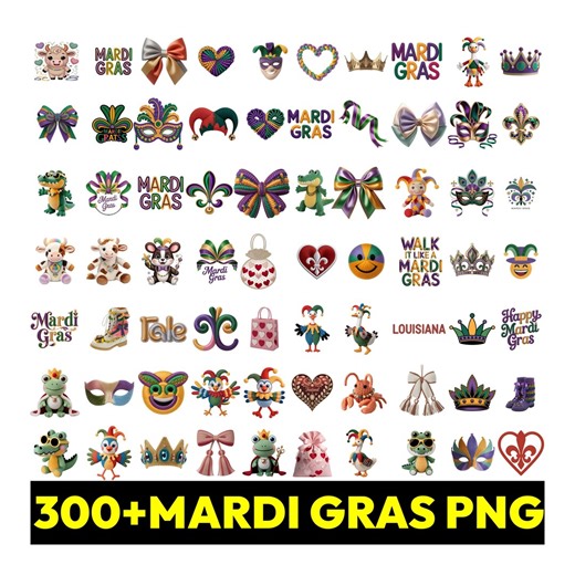 Mardi Gras Clipart Bundle, Carnival Mask, Fleur De Lis (digital Download) - Etsy