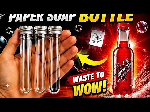 Homemade Paper Soap Bottle 😱 Easy DIY in 1 Minute