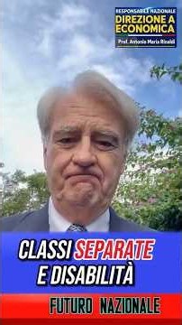Vannacci: classi separate per disabili