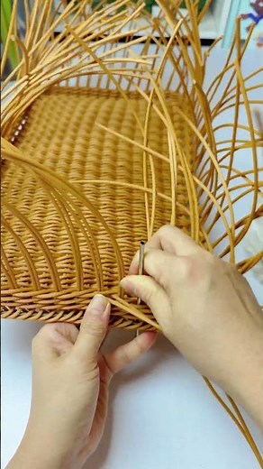 How to weave big storage basket with rattan #diy #rattan #basketmaking #diybasket