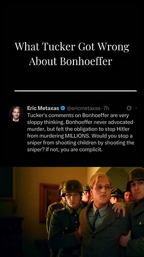 Charlie Kirk was right to want to raise up 1,000 pastors like Bonhoeffer. #tuckercarlson | Eric Metaxas