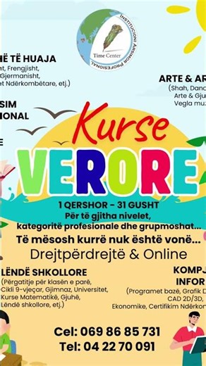Behu pjese e Kurseve Verore ne Endrren me te bukur "Time Center"...