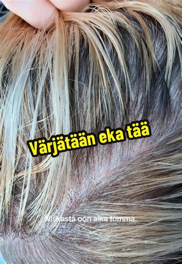 Lähtökohta värjäykseen on kohtuullisen kirjava 😁 #hiukset #värjäys