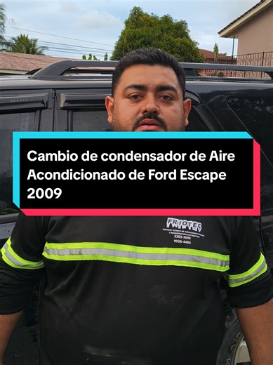 Aire Acondicionado Ford Escape 2009, cambio de compresor, condensador, filtro, válvula de expansión y limpieza de sistema. #fyp #aireacondicionadoautomotriz #creadoresdecontenido #fpryou #viral