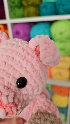 Do farm animals make you think of springtime too? They sure do for me! This is one of my favorite farm animals, Presley the Pig. I especially love him in this plush yarn. So squishable! 😍 https://www.thenicolechase.com/patterns/presley-the-pig #thenicolechase #presleythepig #amigurumi #crochetpig #freecrochetpattern #amigurumipig #crochetallday | Nicole Chase Crochet Patterns