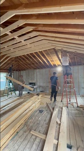 How-to turn a 7-ft ceiling into an 11-ft vaulted showpiece | Home Renovation #torontorenovation