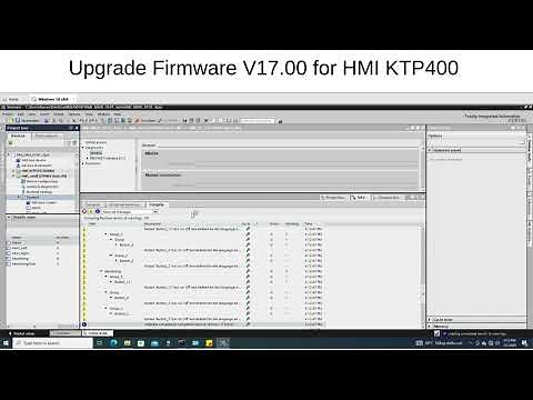 How to Upgrade Firmware V17.00 for Siemens HMI KTP400 Basic Using Prosave