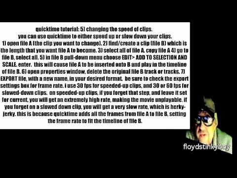 Quicktime Pro Tutorial - How To Change Clip Speed (timelapse or slow-mo)