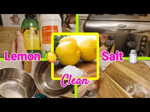 Lemon 🍋 Salt 🧂 GRIME TO SHINE!!! #cleanwithme #cleaningmethods #traditionalcleaning #lemonandsalt