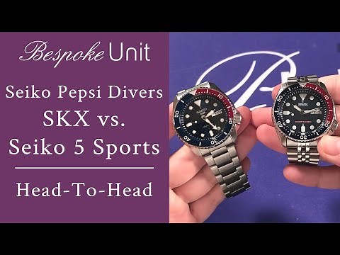 Seiko SKX vs Seiko 5 Sports "5KX" - Pepsi Diver Comparison (SKX009 vs SRPD53)