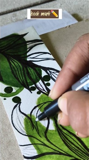 how to make beautiful hand made book mark with watercolor 🏞️🌅🌹#shortvideo #viral #watercolor