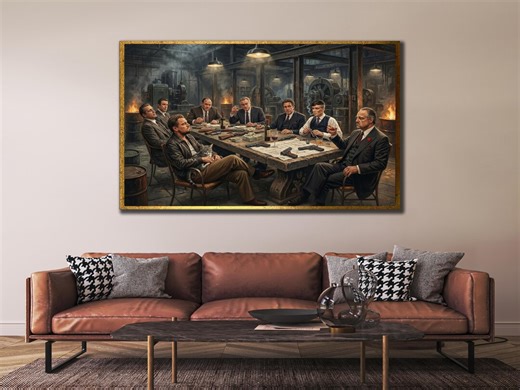 Gangster Mafia Art Canvas: Man Cave or Lounge Wall Decor - Etsy
