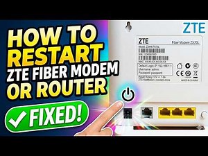 How to Restart ZTE Fiber ONT Modem Or WIFI Router - Remotely or Physically | ZTE Router Reboot