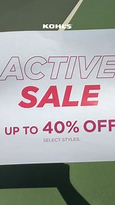 Take up to 40% off select active styles (including clearance) now through Aug.10 and save on fan favorite brands like FLX, Nike, adidas and more! Consider your goals crushed and your cash saved. 💪 | Kohl's