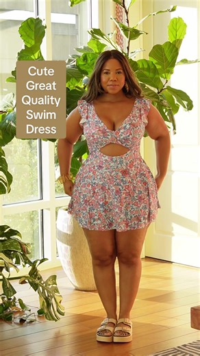 Tummy control, great quality cute swim dress. I love it. Height: 5’6 Bust: 42 Waist: 34 Hips: 54 Wearing size: large (Normally 12/14 in a dress) #swimdress #swimsuit #tiktokshopcreatorpicks #onepieceswimsuit #swimsuitwithattachedskirt