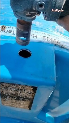 How to make connection hole in water tank |Plumbing works |#Construction #plumbing #guide #diy #home