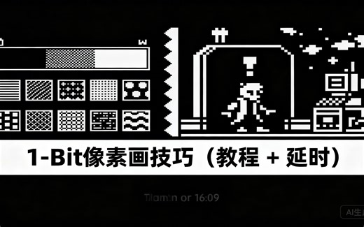 [中配]1-Bit 像素画技巧（教程   延时） - Brandon James Greer