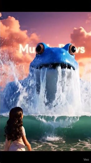 Tiny frog goes in… GIANT frog comes out! 🐸✨”#MunchyPaws