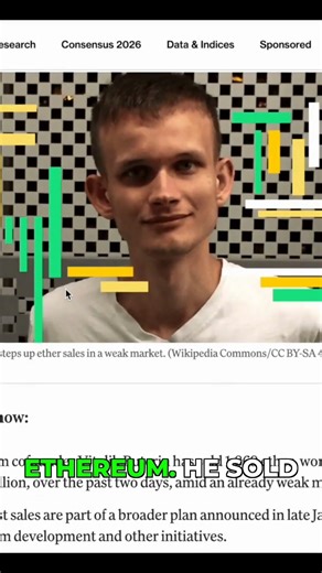 Ethereum Founder DUMPING Millions?! 💰 ETH Crash