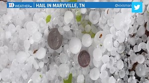 4K views · 83 reactions | Check out this penny size hail in Maryville, TN! When sending in hail photos and videos, please include a coin (to reference size of hail). This is a great example! | WBIR Weather | Facebook