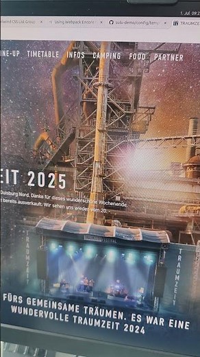 Traumzeit Festival Duisburg: 6000+ JavaScript-Fehler! Wer ist verantwortlich?