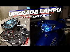 TUTORIAL ON INSTALLING H4 LED LAMP IN H6 SOCKET AND HOW TO MAKE H4 MOUNT + INSTALL RELAY ON MIO M...