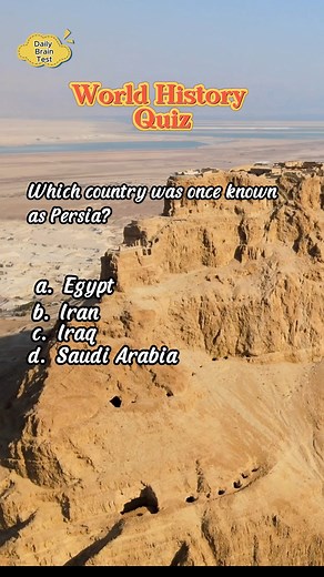Challenge your knowledge of world history by answering this short quiz. 🌏🧠🎓📒 #worldwide #challengeyourself #educateyourself #KnowledgeIsPower | Daily Brain Quiz