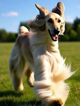 afghan hound Dog running In The Street- Cute Dog-#afghanhound #affenpinscher