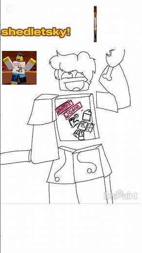 Part 3! I draw shedletsky from Forsaken! #forsaken #roblox#art