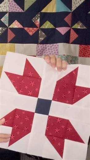 Butterfly cross quilt block