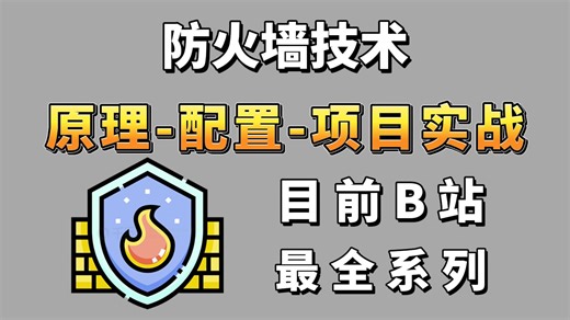 【防火墙技术】B站最详细防火墙技术讲解，从入门到精通；一口气学完防火墙的基础/原理/应用/配置项目实战！小白也能轻松学会~网络安全_网络工程师
