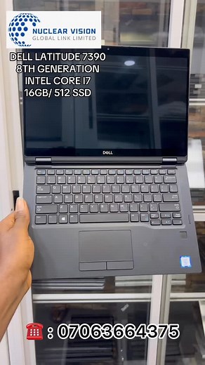 The Dell Latitude 7390 is a 13.3-inch business-class laptop available as a traditional clamshell or a 2-in-1 convertible with a touchscreen. It is powered by 8th Gen Intel Core processors and is known for its durable build, which includes an aluminum or carbon fiber option, and business-focused features like a variety of ports, security options, and long battery life. Standard configurations often feature an Intel Core i5-8350U, 8GB of RAM, and a 256GB SSD, with the ability to upgrade RAM up to