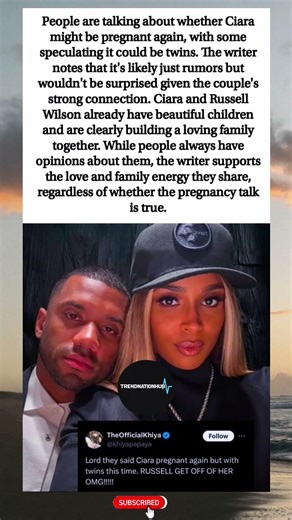👶 Ciara & Russell Wilson Spark Twin Pregnancy #fyp #ytshorts #celebritynews#pregnancy #RussellWilson