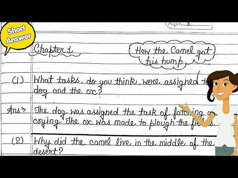 Class 8 English Chapter 1 How the Camel got his hump question answer / English class 8 chapter 1 qa