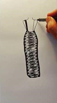 Simple line drawing tutorial Use toilet paper to draw a beautiful girl in a blue cheongsam