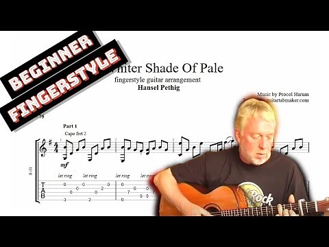 A Whiter Shade Of Pale TAB - fingerstyle guitar tabs (PDF + Guitar Pro)