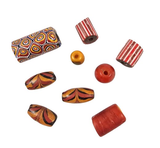 Antique Venetian Millefiori Trade Beads Lot of 9 - White Heart, Wound Glass, and 5 Layer Chevron - African Trade Glass - Murano Glass Beads - Etsy