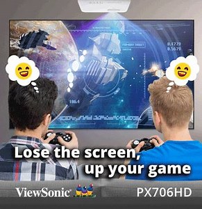 43K views | Lose the screen and level up your gaming with the ViewSonic PX706HD projector! https://amzn.to/2MTWxQB | ViewSonic | Facebook