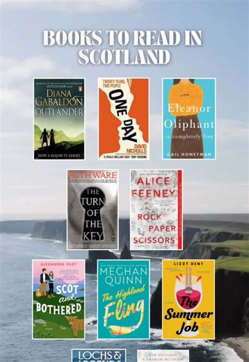 Heading to Scotland? Read this ⬇️ 📙 Looking for a rom-com? Read Scot and Bothered, The Highland Fling, or The Summer Job. Read One Day if you’d prefer a tear-jerking romance. 📘 Prefer a thriller? Read Turn of the Key or Rock, Paper, Scissors. 📕 Heading to the Highlands? Read Outlander, and then tour locations from the show! 📗 If you’re looking for nonfiction, read Lochs and Legends or Clanlands. 📙 Heading to Glasgow? Read Eleanor Oliphant is Completely Fine. #booktok #bookish #vacationreads