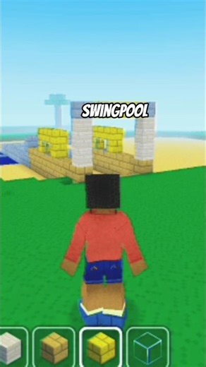 minecraft making a beutiful swingpool! #minecraft #minecraftgameplay #youtubeshorts #minecraftgaming