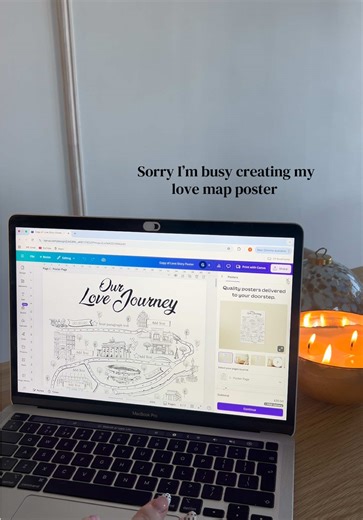 📩This is the cutest gift idea ever!! The personalised map journey of you and your special someone 🥹💗 ✨LINK IN BIO✨#tutorials #personalisedgift #giftidea #lovejourney #customersmostloved