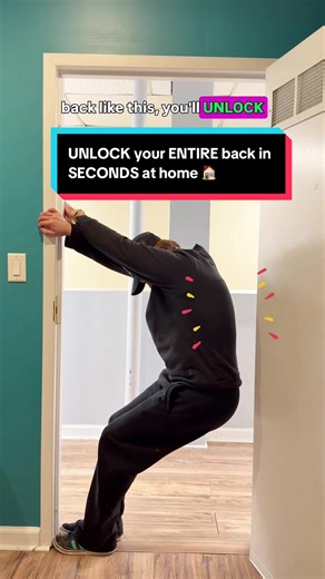 UNLOCK your ENTIRE back in SECONDS on the doorframe 🚪at home 🏠 FOLLOW to be well! #viral
