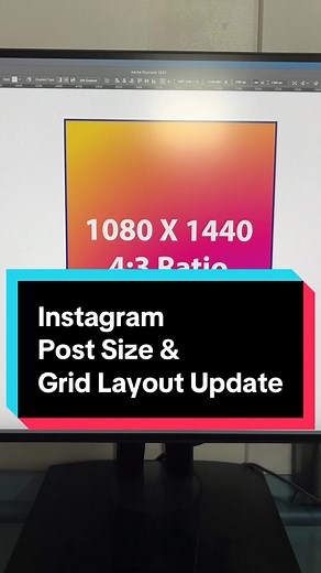 Instagram Post Size and Grid Layout has updated for 2025. All new image posts are to be 1080x1440 pixels, and the new Grid Layout will use this 4:3 Ratio to display all images. You now have the option to switch images in the grid to take advantage of the new dimension for design work, but each image must be changed manually. When you open an image post in Instagram, click the 3 dots on the top right and select Adjust Preview. Here you can choose Fit and that will display the whole image in the G