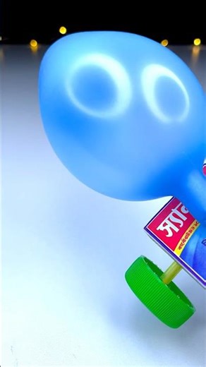 How to make mini balloon car. #shorts #diy #toycar.