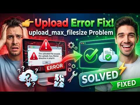 Fix Upload Error! upload_max_filesize in php.ini (WordPress File Upload Problem Solved)