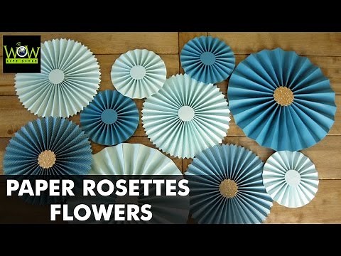 How to Make Paper Rosettes Flowers | Paper Pinwheels Backdrop for Decoration | WOW LifeStyle