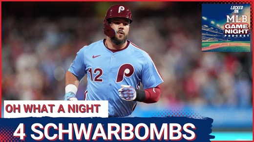MLB GAME NIGHT: Kyle Schwarber hit 4 Home Runs in the Phillies blowout win over the Braves. Red Sox finished off sweep in Baltimore.