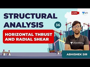 Horizontal Thrust and Radial Shear | Lec 36 | Structural Analysis | GATE CE Exam | Abhishek Sir