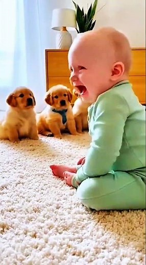 Baby Laughing at Dogs Will Melt Your Heart!